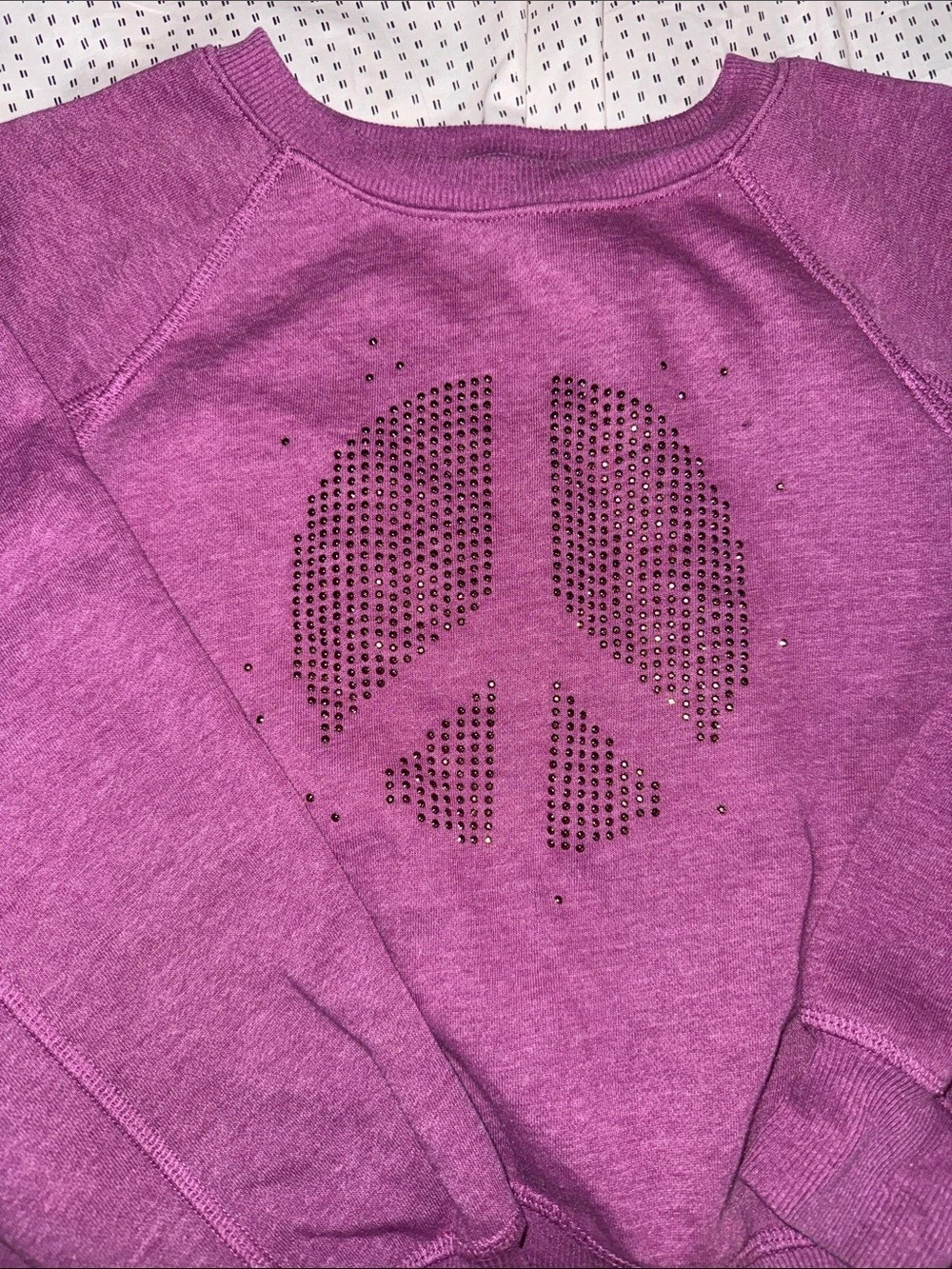 SO Studded Sweatshirt in Purple Size Medium